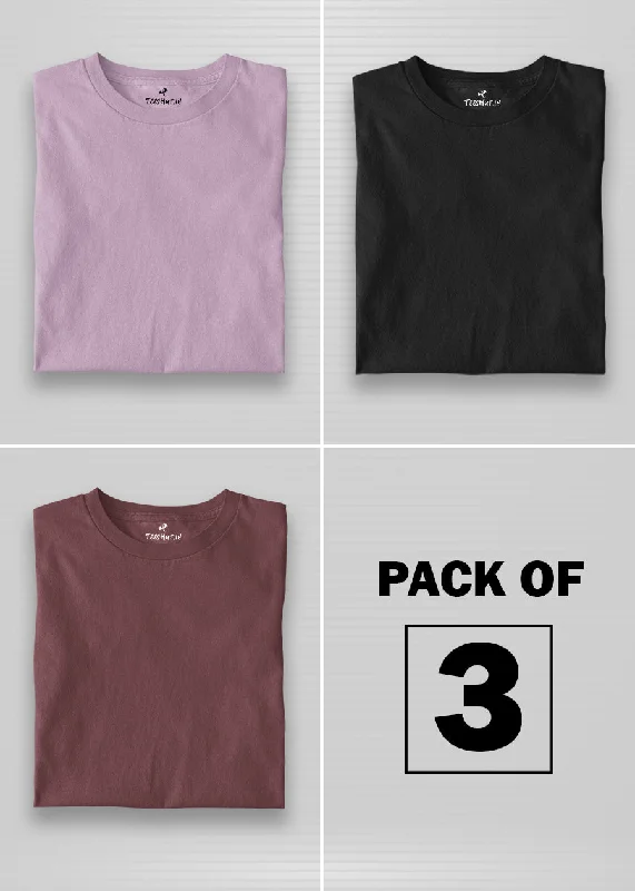Solid Half Sleeve T-Shirt Women Combo - Pack of 3 Terry Blend Velvet Blend Canvas Blend Terry Blend Velvet Blend Canvas Blend Solid Half Sleeve T-Shirt Women Combo - Pack of 3 Terry Blend Velvet Blend Canvas Blend Terry Blend Velvet Blend Canvas Blend