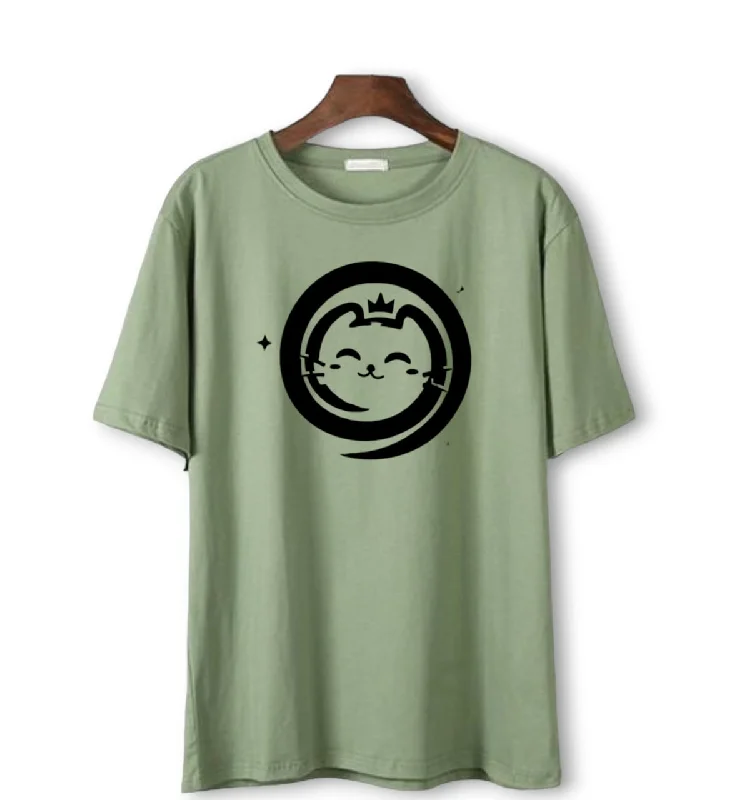 Summer Dark Green Printed T-shirt For Womens Hooded Caped Shawl Collar Hooded Caped Shawl Collar Summer Dark Green Printed T-shirt For Womens Hooded Caped Shawl Collar Hooded Caped Shawl Collar
