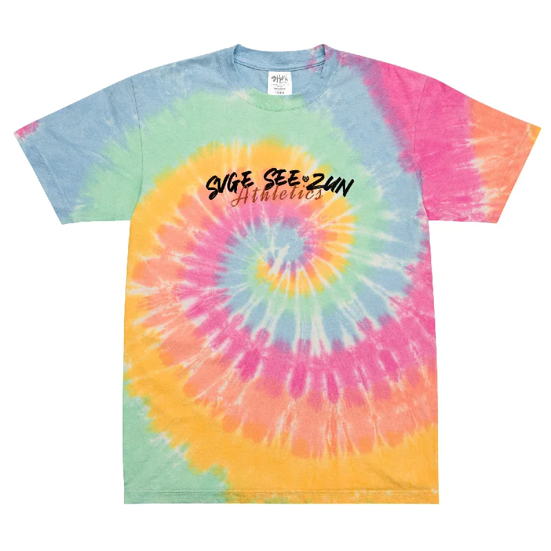 SVGE Athletics Oversized Tie-Dye Shirt - Rainbow type Elegant Classic Vintage Elegant Classic Vintage