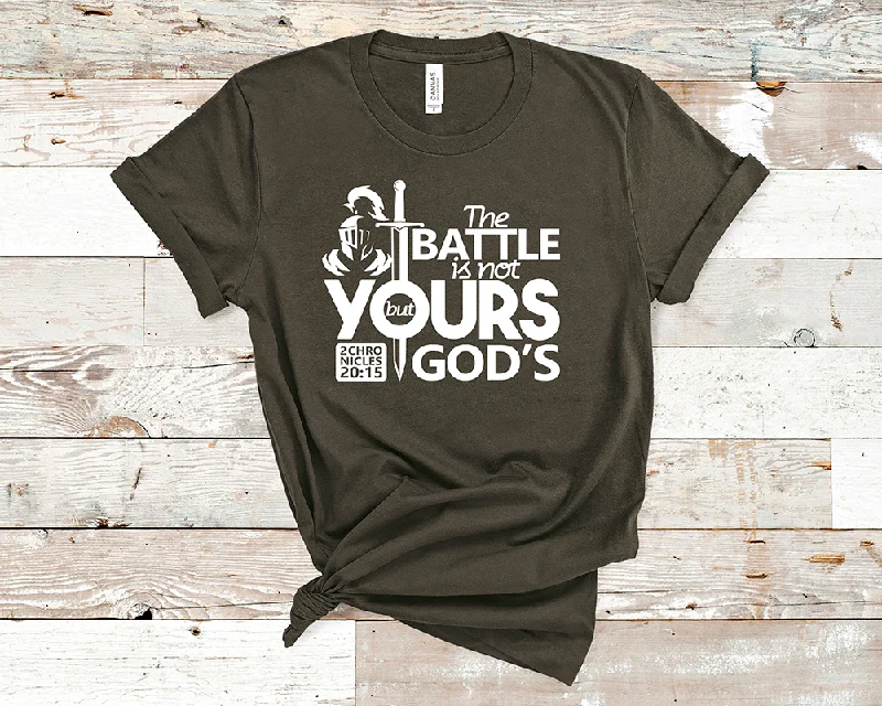 The Battle is God's - Unisex t-shirt Graphic T-Shirt Round Neck Polyester Graphic T-Shirt Round Neck Polyester