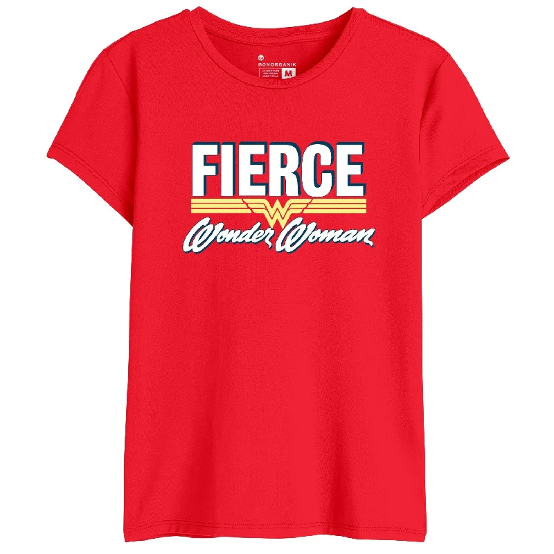 Fierce Women Graphic Printed Tees Sequined Glittery Shiny Sequined Glittery Shiny