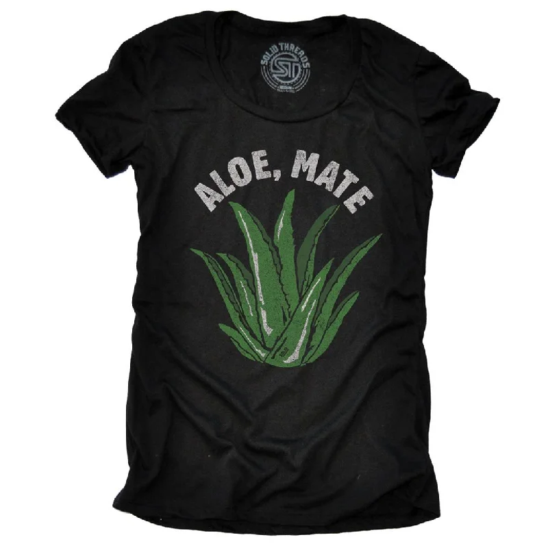 Women's Aloe, Mate T-shirt Collared Crew Neck Turtle Neck Collared Crew Neck Turtle Neck