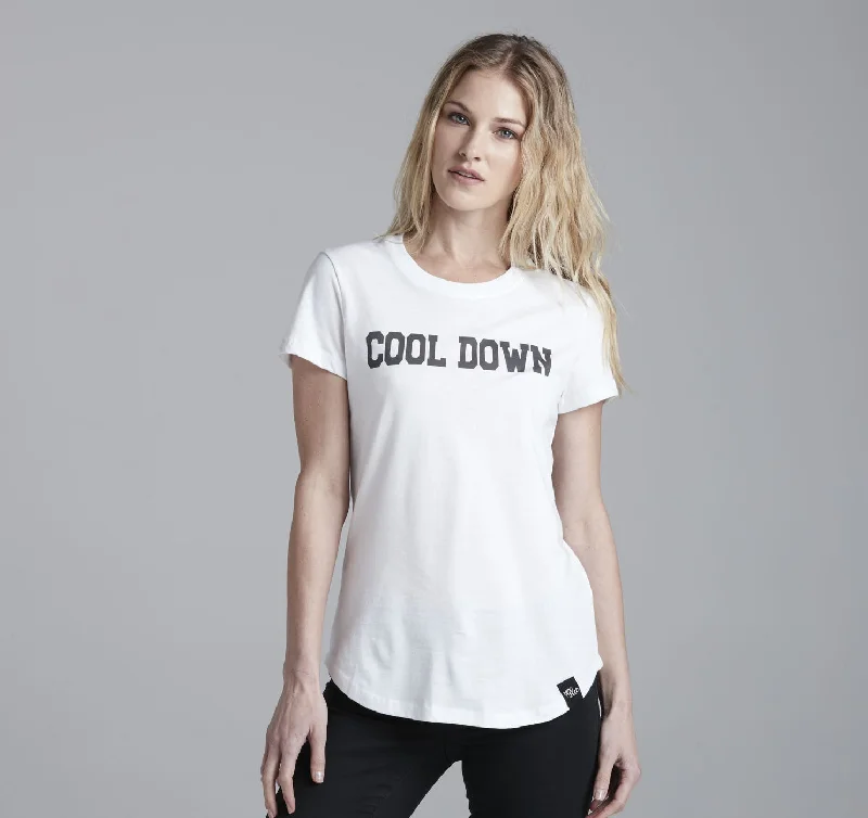 Womens Crew Tee, Cool Down Hooded Caped Shawl Collar Hooded Caped Shawl Collar