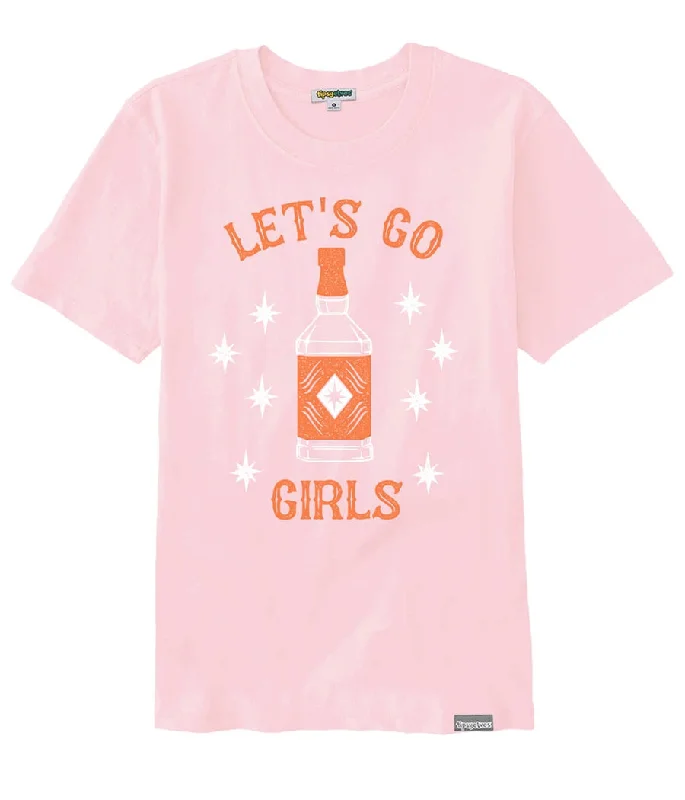 Women's Let's Go Girls Tee Hooded Caped Shawl Collar Hooded Caped Shawl Collar