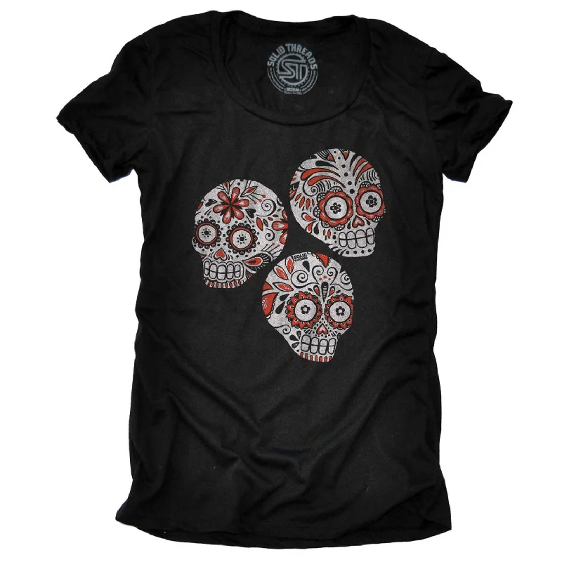 Women's Sugar Skulls T-shirt Handmade Hand-knitted Hand-woven Handmade Hand-knitted Hand-woven Women's Sugar Skulls T-shirt Handmade Hand-knitted Hand-woven Handmade Hand-knitted Hand-woven
