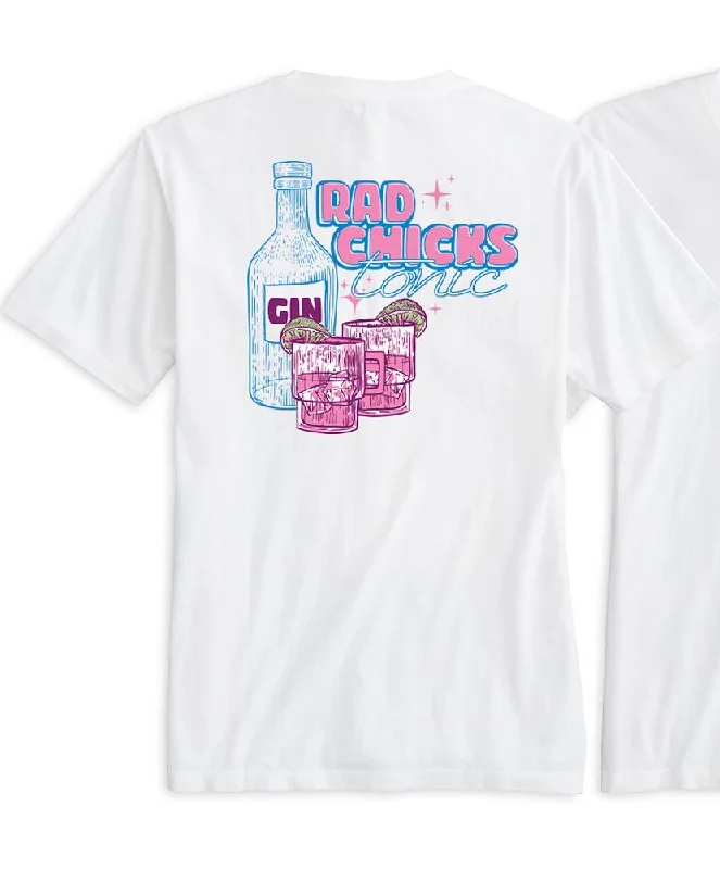 Old Row - Rad Chicks Gin Pocket Tee Striped Floral Plaid Striped Floral Plaid