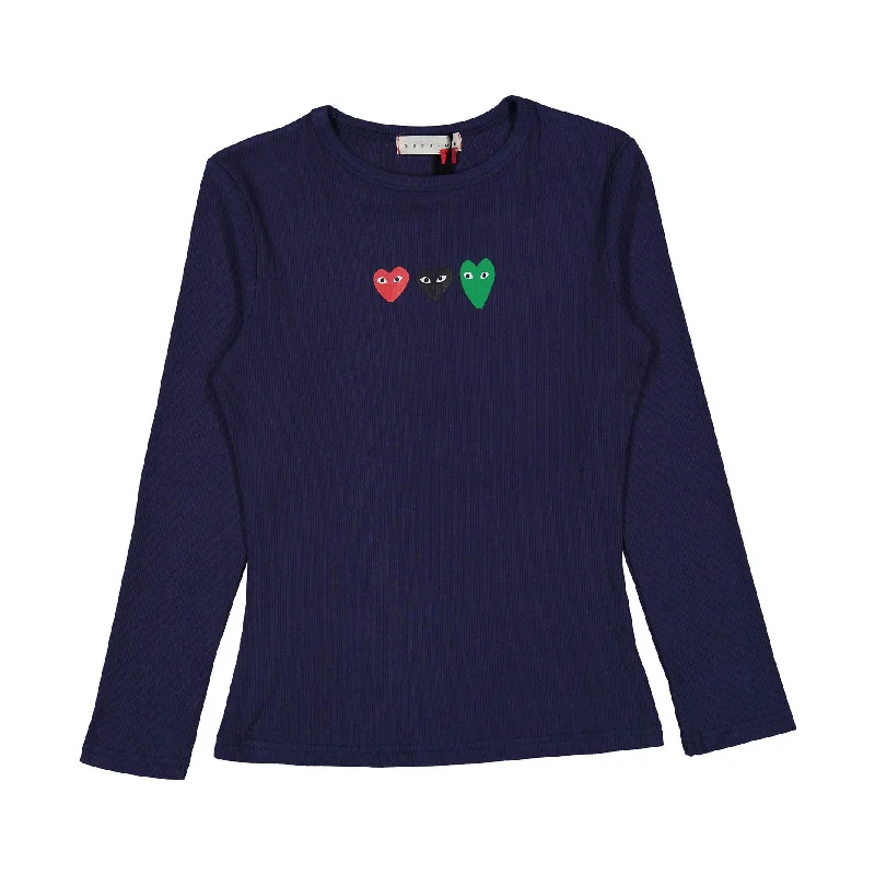 Zero + Us Navy Ribbed Heart Tee Oversized T-Shirt Spandex breathable Oversized T-Shirt Spandex breathable Zero + Us Navy Ribbed Heart Tee Oversized T-Shirt Spandex breathable Oversized T-Shirt Spandex breathable