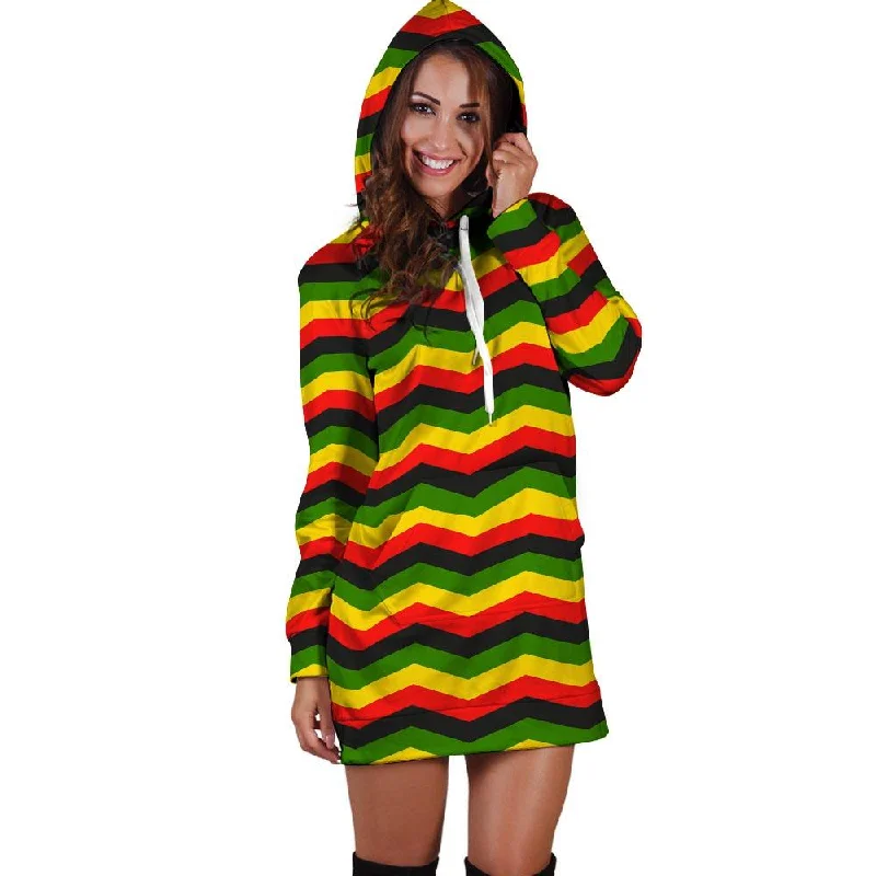 Jamaica Reggae Rasta Hoodie Dress