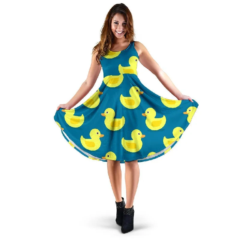Rubber Duck Pattern Print Dress