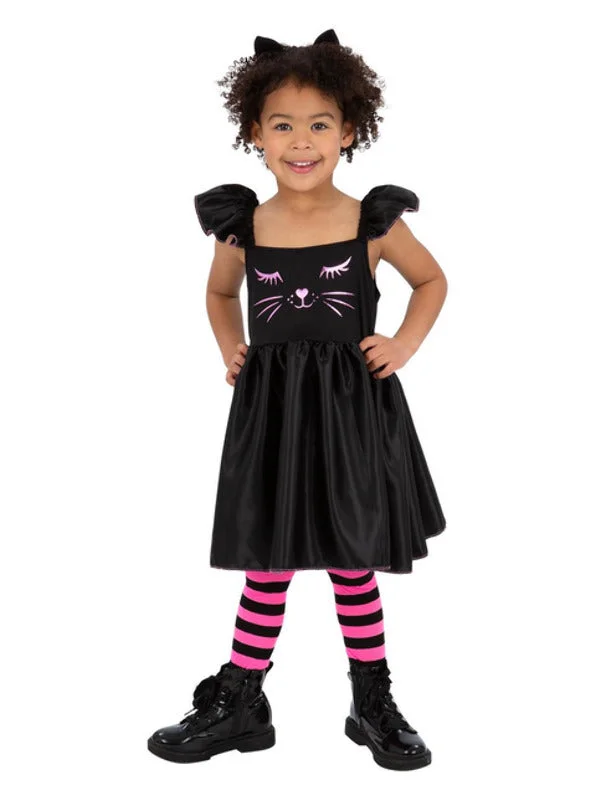 Toddler Cat Dress with Headband Tunics Solid Classic Tunics Solid Classic