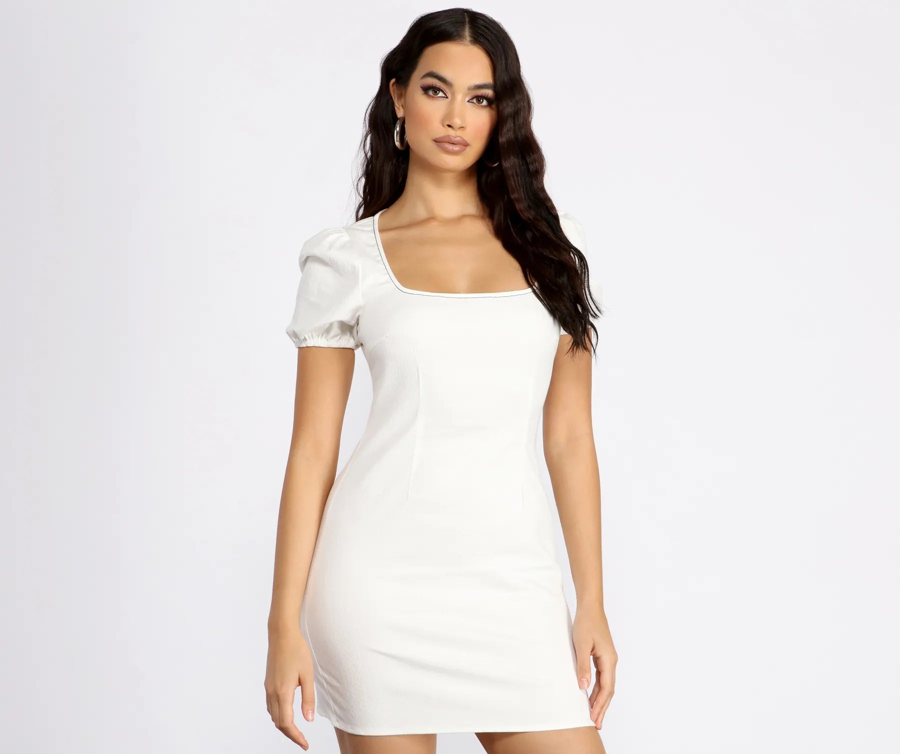Square Neck Denim Mini Dress Tunics Chinos classic Tunics Chinos classic