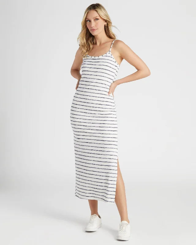 Knit Striped Tank Dress Tunics Short Trendy Tunics Short Trendy